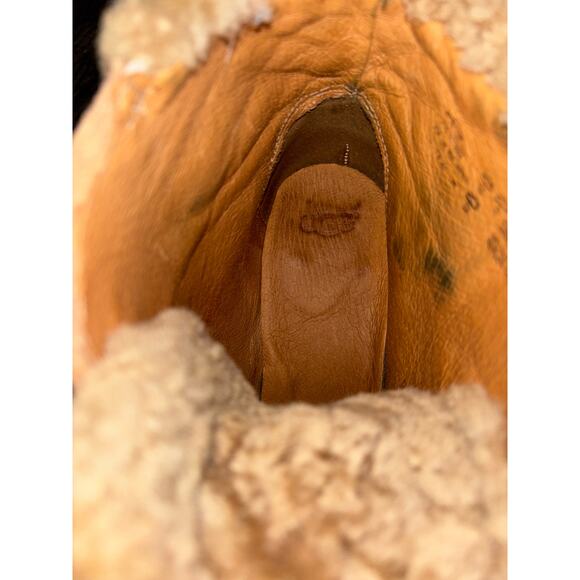 UGG size 9 Analise Lined Suede Sheepskin Chestnut Boots - Picture 7 of 12